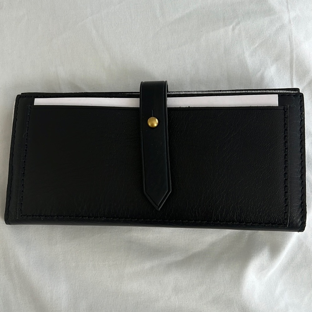Madewell black post wallet